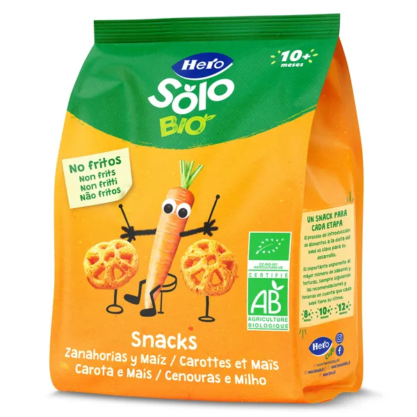 Snack infantil de zanahoria y maíz Hero 40 g