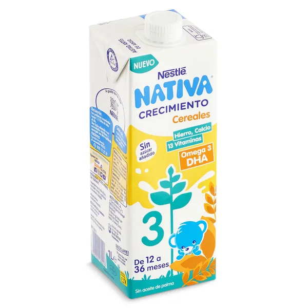 Preparado lácteo de crecimiento con cereales +12 meses Nativa 1 L