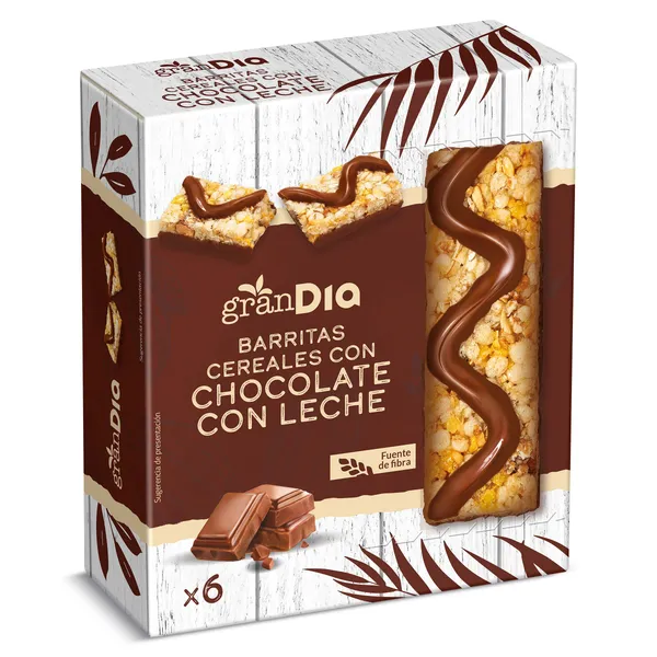 Barritas de cereales con chocolate con leche Gran Dia 150 g