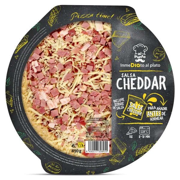 Pizza con salsa cheddar Dia Al Punto 410 g