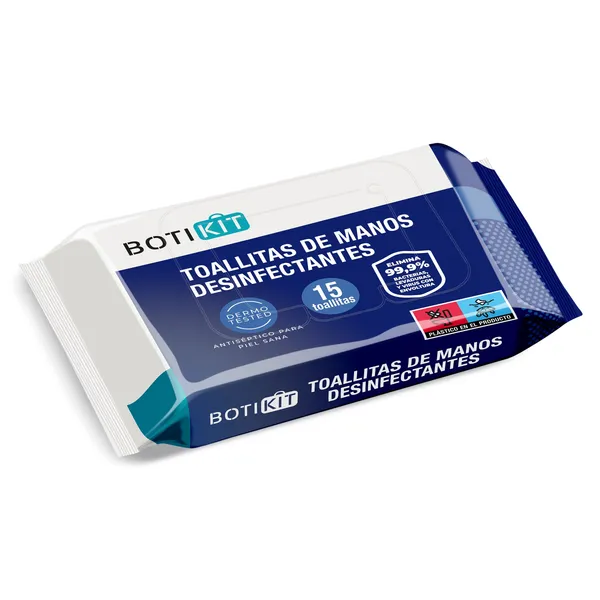 Toallitas de manos desinfectantes Dia Botikit 15 unidades