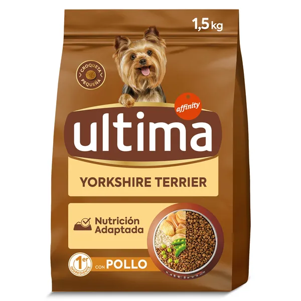 Alimento para perros yorkshire terrier con pollo y arroz Ultima 1.5 Kg