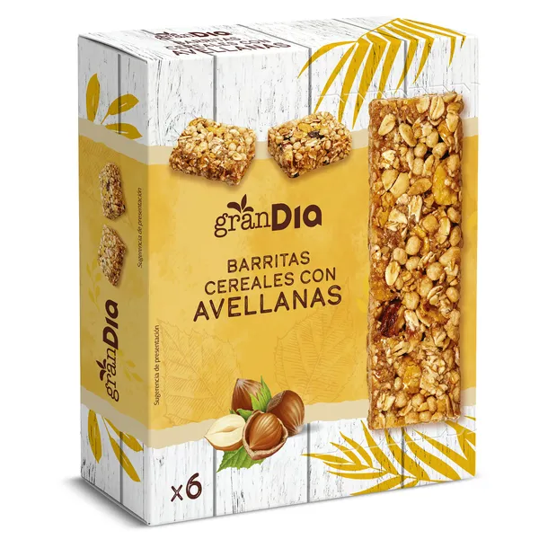 Barritas de cereales con avellanas Gran Dia 150 g