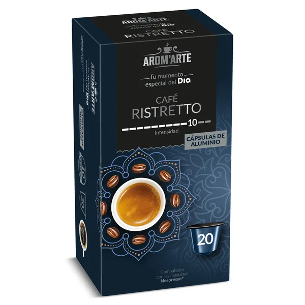 Cápsulas de café ristretto Dia Arom'arte 20 unidades