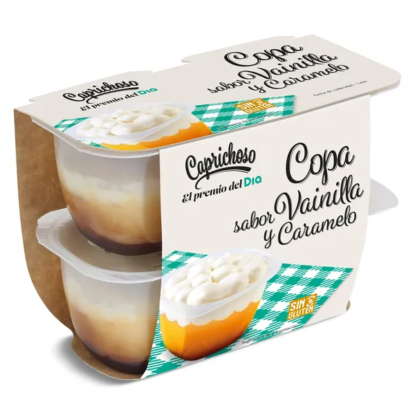 Copa de vainilla con caramelo y nata Dia Caprichoso 4 x 115 g