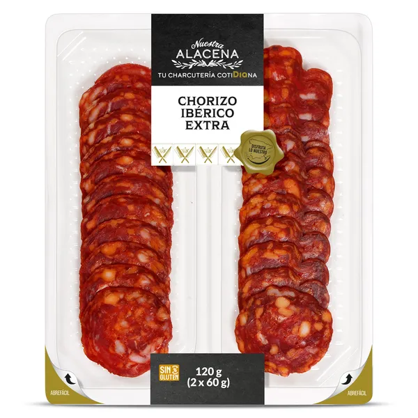 Chorizo ibérico extra Dia Nuestra Alacena 2 x 60 g