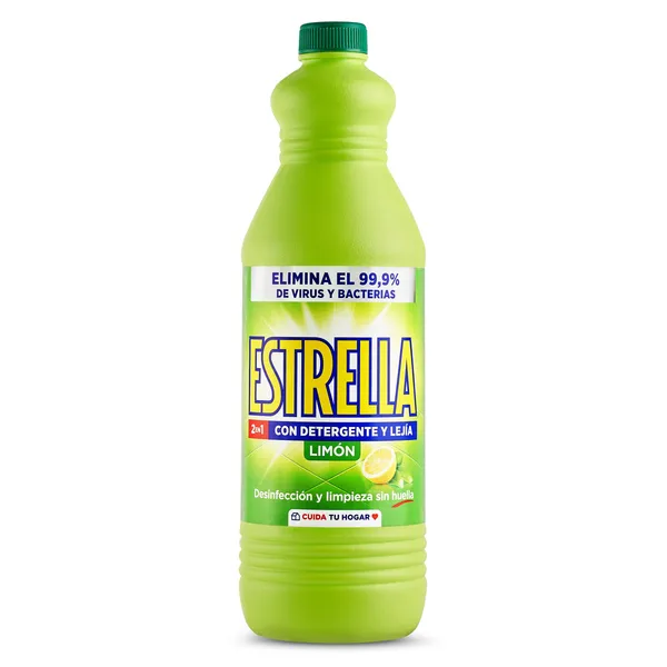 Lejía con detergente limón Estrella 1,43 L