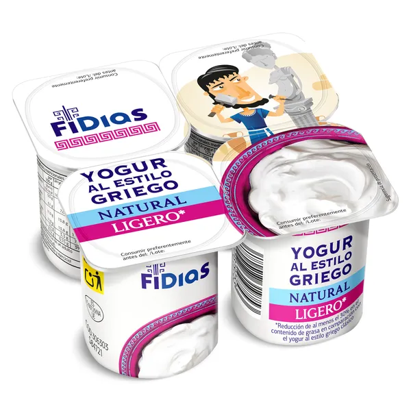 Yogur griego natural ligero Dia Fidias 4 x 125 g