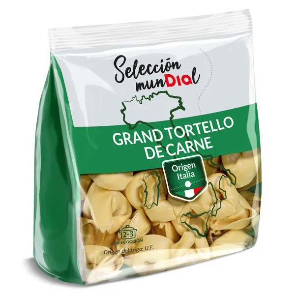 Pasta fresca Tortello rellena de carne Dia Selección Mundial 250 g