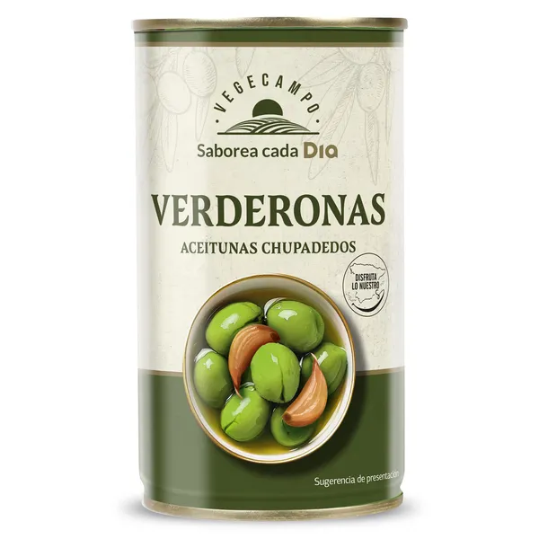 Aceitunas verderonas chupadedos Dia Vegecampo 185 g
