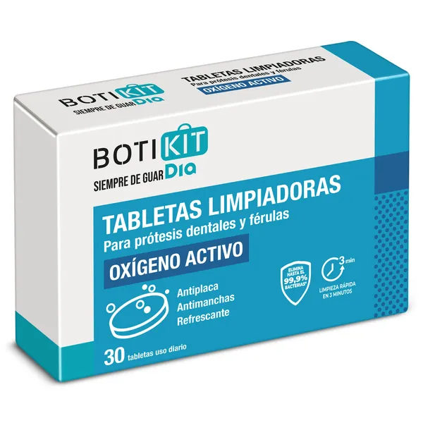 Tabletas limpiadoras para prótesis dental Dia Botikit 30 unidades