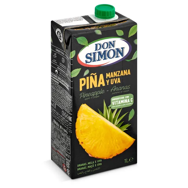 Zumo de piña, manzana y uva Don Simón 1 L