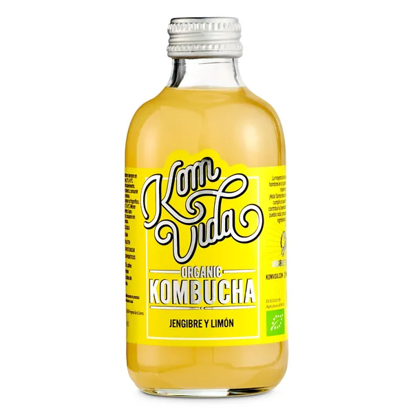 Kombucha con jengibre y limón Komvida 250 ml