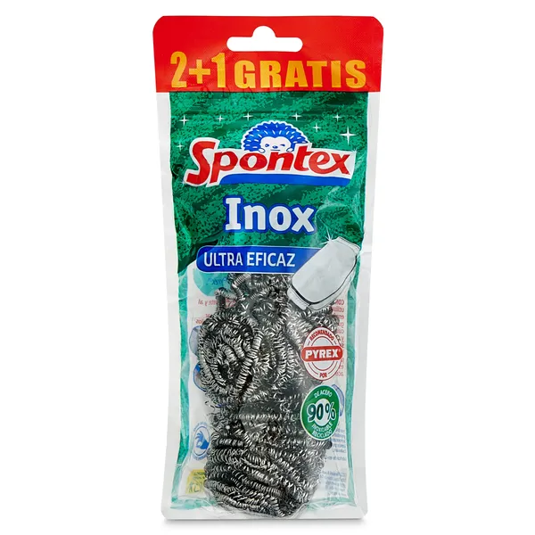 Estropajo acero inoxidable Spontex 3 unidades