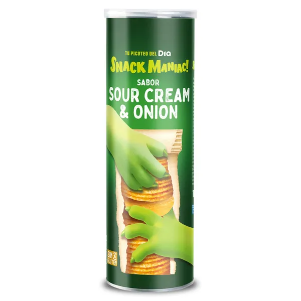 Snack de patata sour cream & onion Dia Snack Maniac 165 g