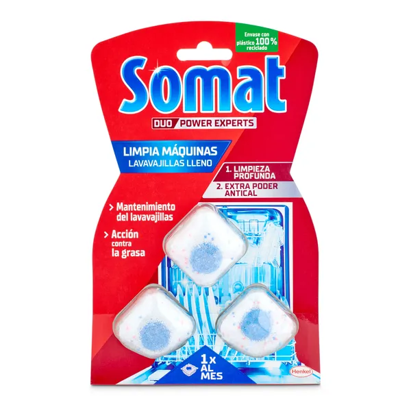 Limpia lavavajillas Somat 3 unidades