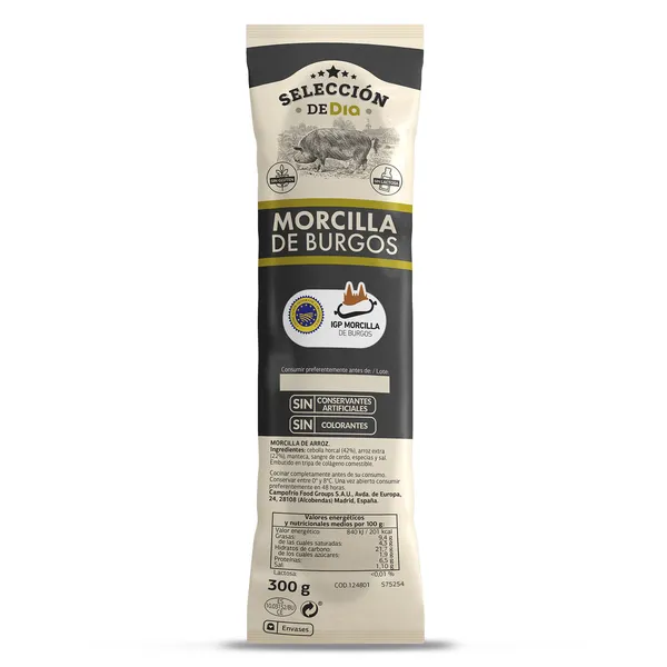 Morcilla de Burgos Selección de Dia 300 g