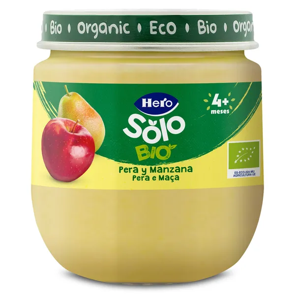 Puré de pera y manzana Hero 120 g