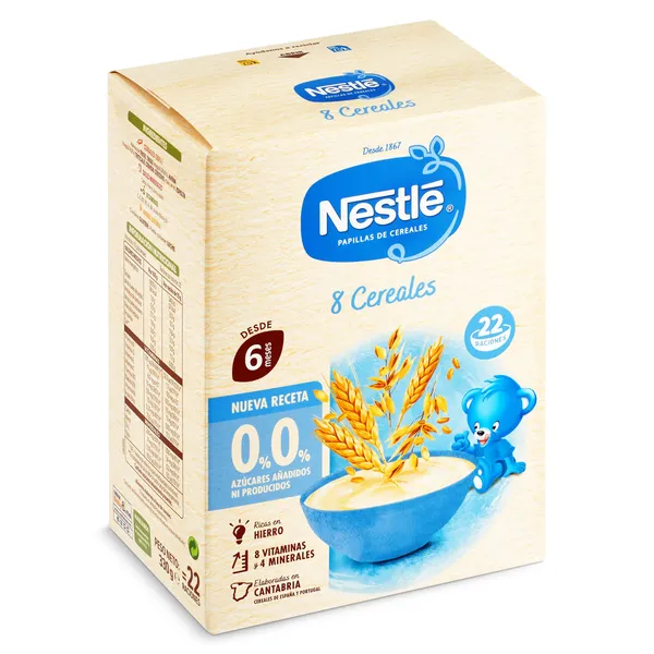 Papilla de 8 cereales doble 0% Nestlé 330 g