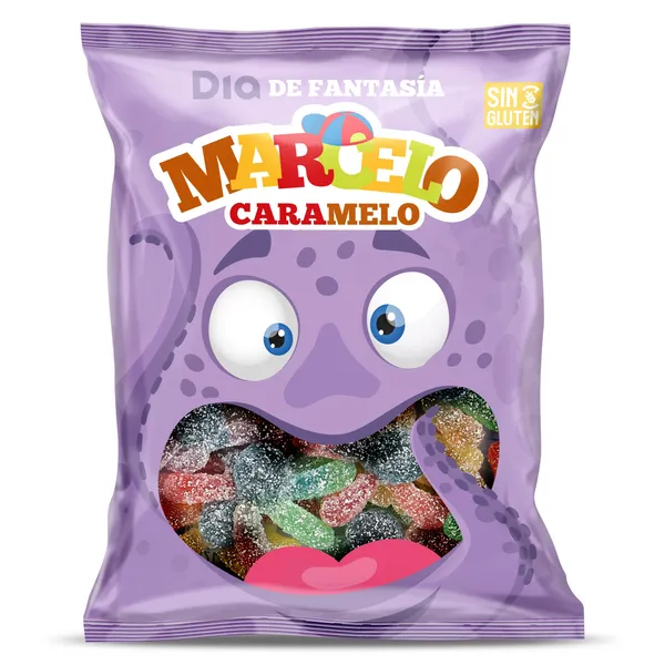 Golosinas pulpos pica Dia Marcelo Caramelo 100 g