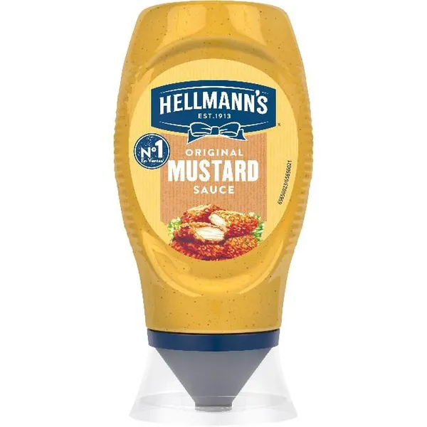 Salsa mostaza HELLMANN'S, bocabajo 250 ml