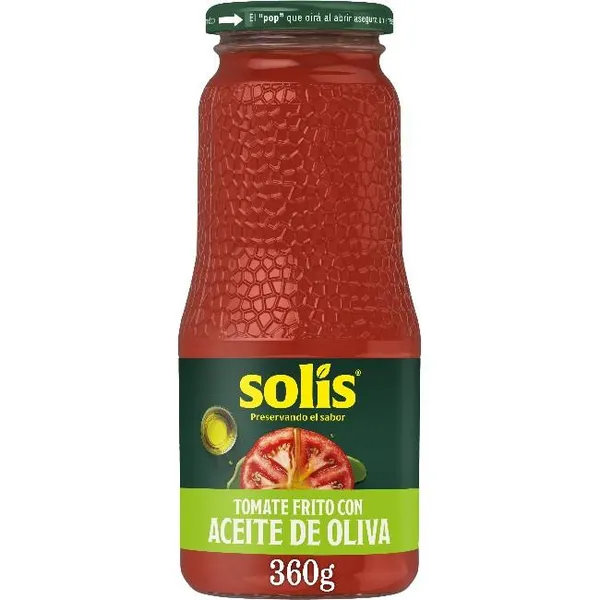 Tomate frito en aceite de oliva SOLÍS, frasco 360 g
