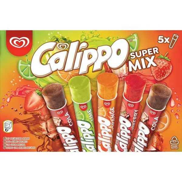 Helado Supermix CALIPPO, 5 uds, caja 525 g