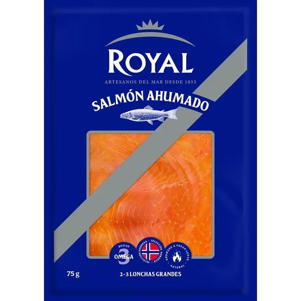 Salmón ahumado ROYAL, sobre 75 g