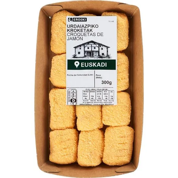 Croquetas de jamón EROSKI, bandeja 300 g