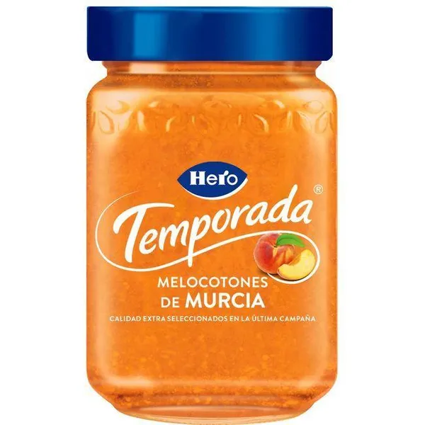 Mermelada de melocotón de temporada HERO, frasco 350 g