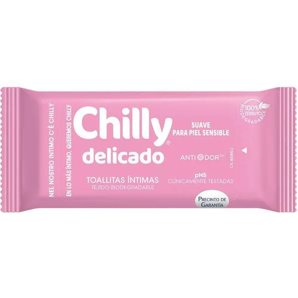 Toallitas higiene íntima delicado CHILLY, paquete 12 uds.