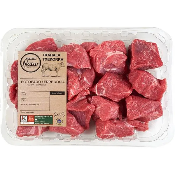 Estofado de ternera E. OKELA EROSKI NATUR, bandeja aprox. 600 g