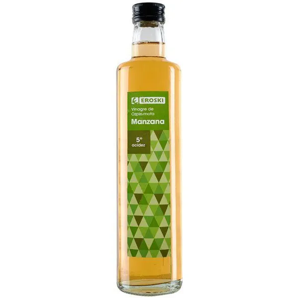 Vinagre de manzana EROSKI, botella 50 cl