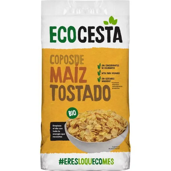 Copos de maíz tostado bio ECOCESTA, bolsa 400 g
