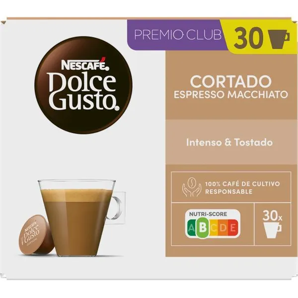 Café Cortado NESCAFÉ DOLCE GUSTO, caja 30 cápsulas