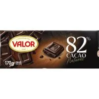 Chocolate negro 82% VALOR, tableta 170 g