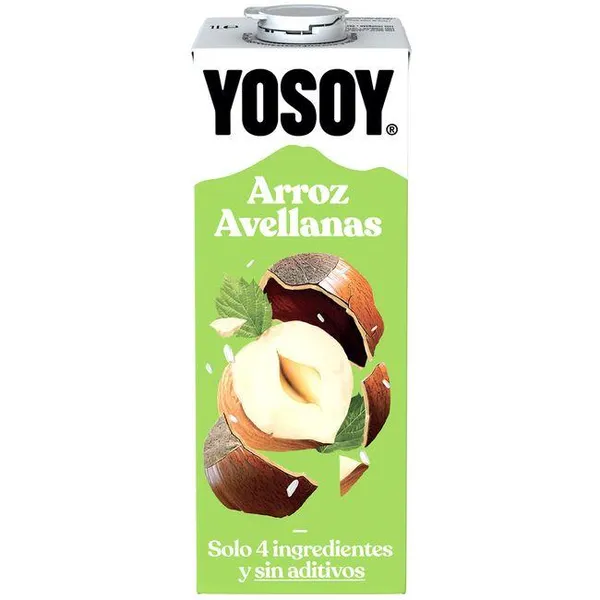 Bebida de arroz-avellana YOSOY, brik 1 litro