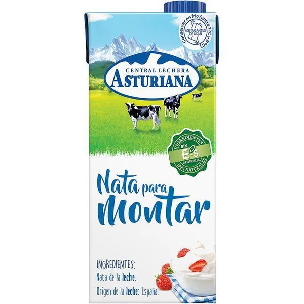 Nata para montar 38% ASTURIANA, brik 1 litro