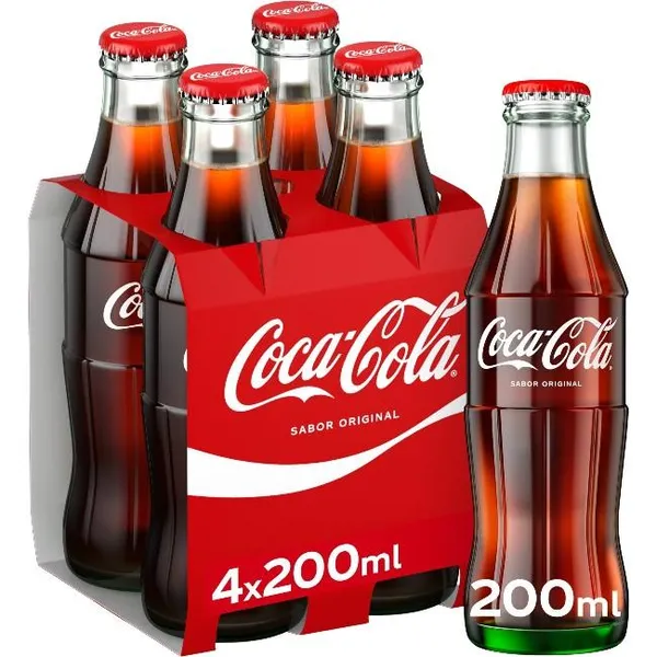 Refresco de cola COCA COLA, pack 4x20 cl
