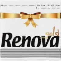 Servilleta blanca 2 capas RENOVA, paquete 40 uds.