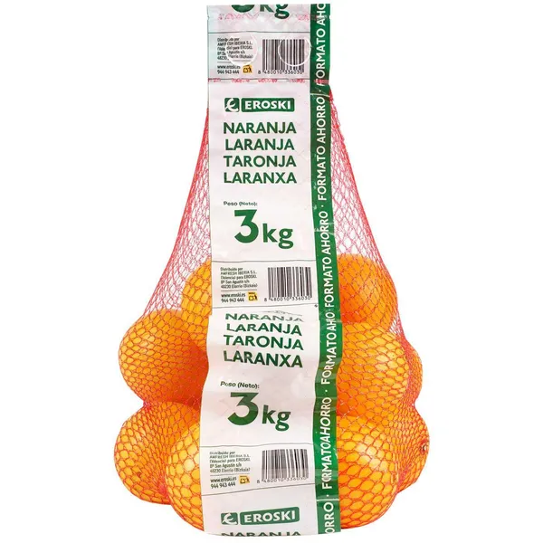 Naranja EROSKI, malla 3 kg