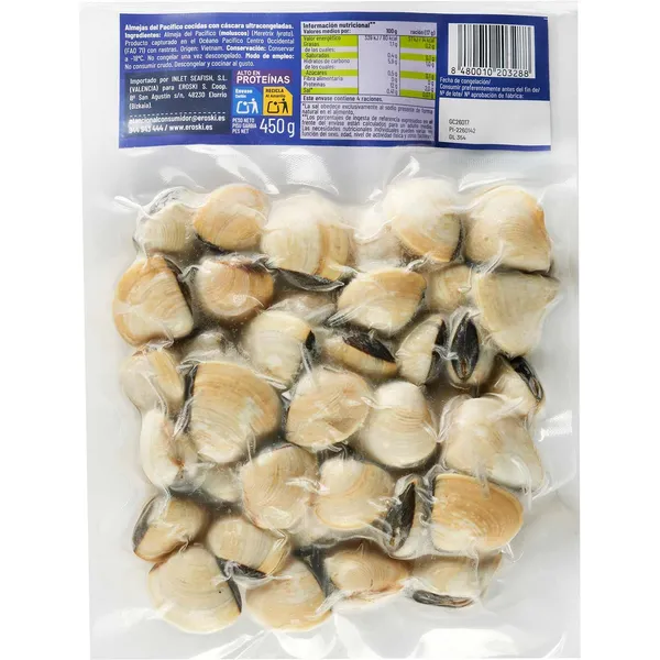 Almeja blanca EROSKI, bolsa 450 g