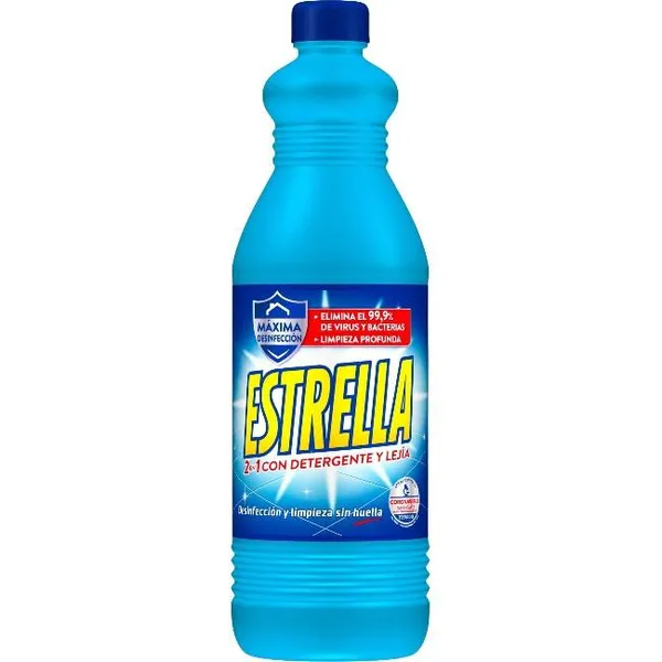 Lejía azul ESTRELLA, garrafa 1,43 litros