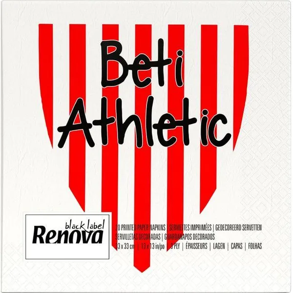 Servilleta Athletic Club de Bilbao RENOVA, paquete 20 uds