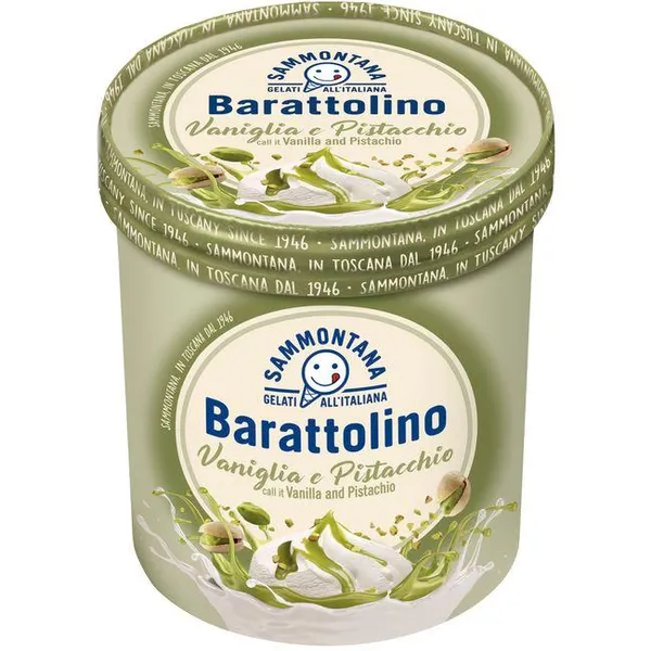 Helado de vainilla y pistacho SAMMONTANA, tarrina 500 g