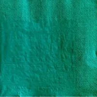 Servilleta de papel verde, 33x33 cm, pack 20 uds