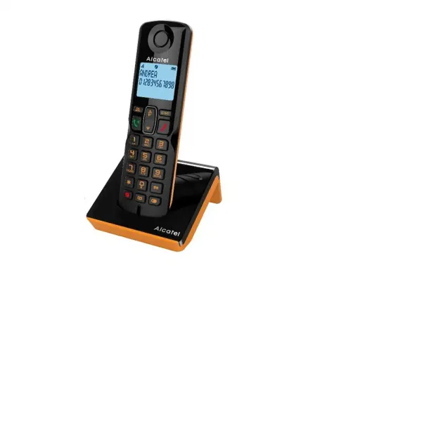 Alcatel S280 SOLO ORANGE Teléfono DECT Identificador de llamadas Negro, Naranja