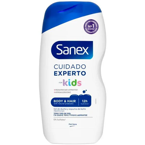 Gel de ducha cuidado exp kids SANEX, bote 475 ml