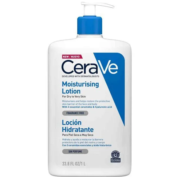 Loción hidratante formato familiar CERAVE, dosificador 1 litro