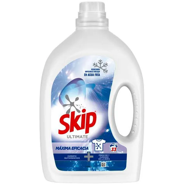 Detergente líquido máx. eficacia SKIP ULTIMATE, garrafa 33 dosis